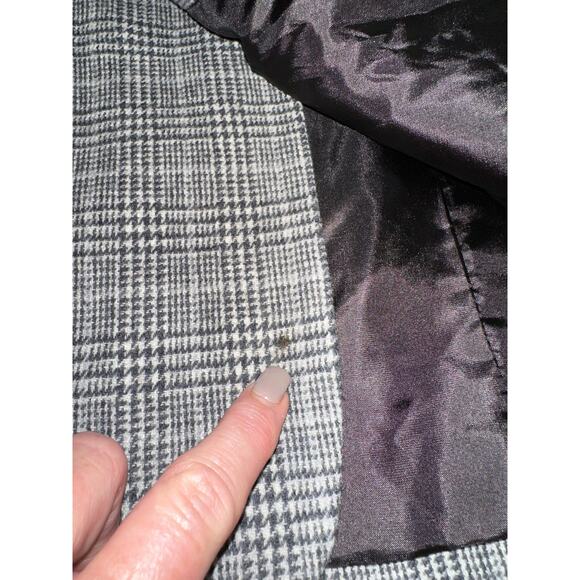 Pendleton Women’s Wool Blazer Gray Houndstooth 4 career work professional preppy - Picture 13 of 16